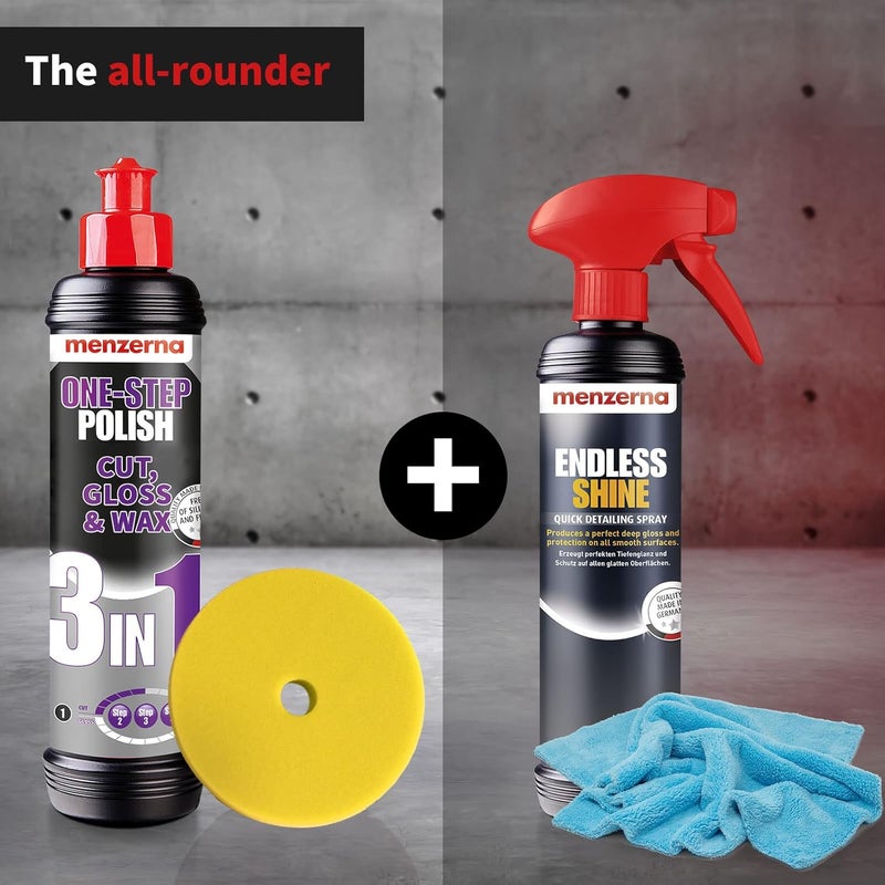 menzerna One-Step Polish 3in1 I Medium Cut Polish with High Gloss Finish & Seal in One I Buffing & Polishing Compound for Car Maintenance I Swirls, Holograms & Scratches I Car Body Repair I 8 fl oz. - Image 5